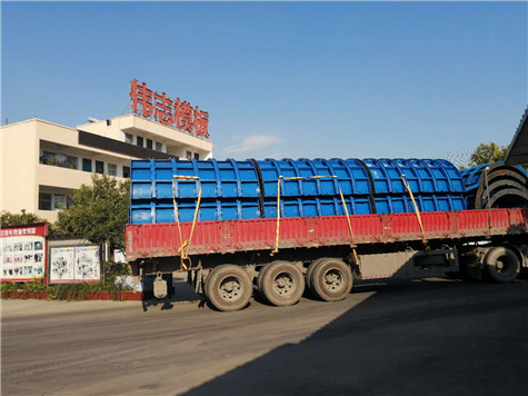 圓柱鋼模板發(fā)往欒盧三標施工工地